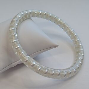 Handmade Pearl Bangle Bracelet XL